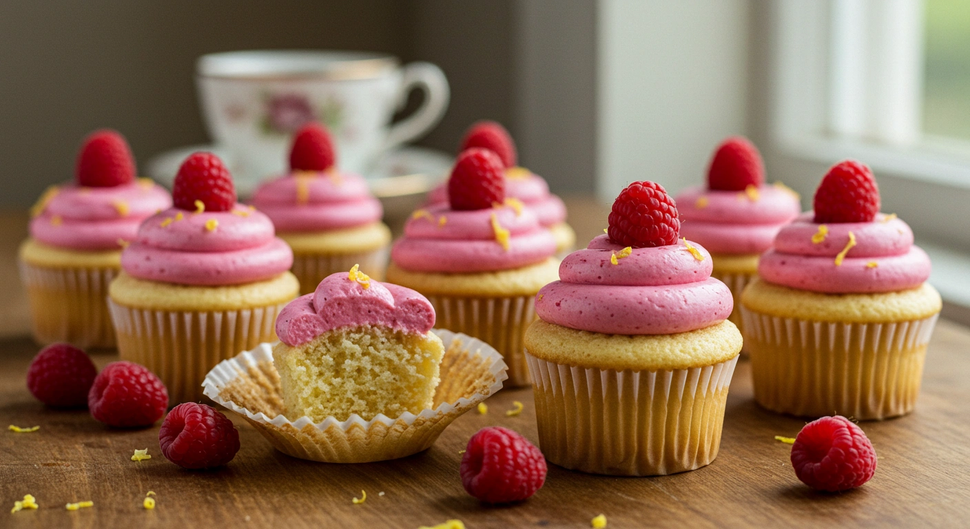 Raspberry Lemon Heaven Cupcakes
